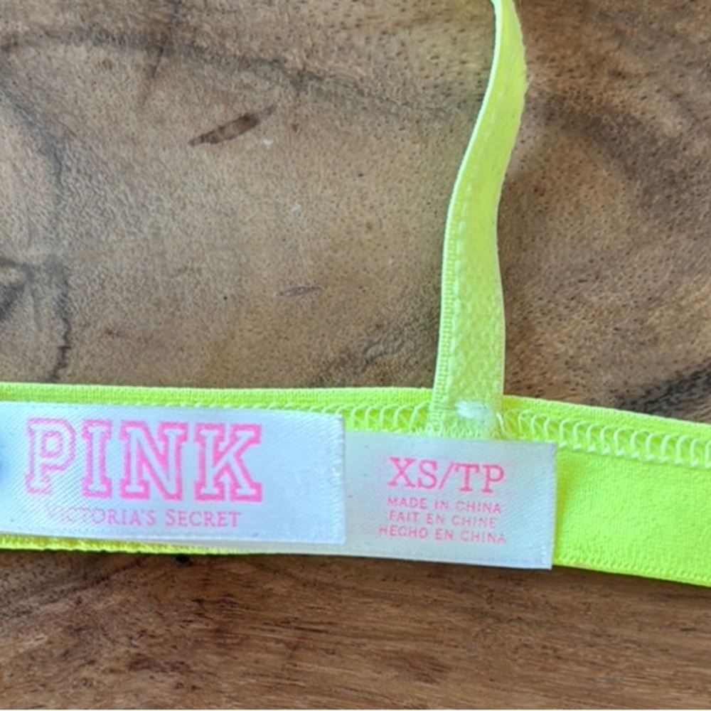 PINK VICTORIA SECRET, Lace Bralette in Neon Green - Picture 3 of 4